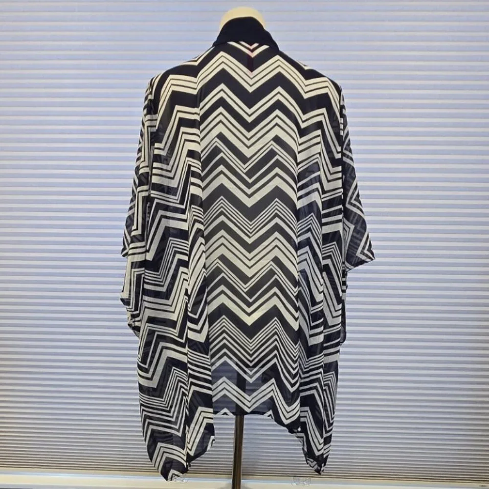 Ruby Ribbon Kimono Shawl #0326 NWOT